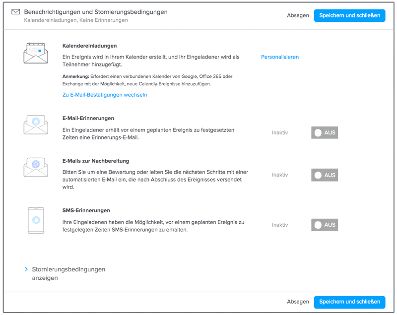 Benachrichtigungen einstellen