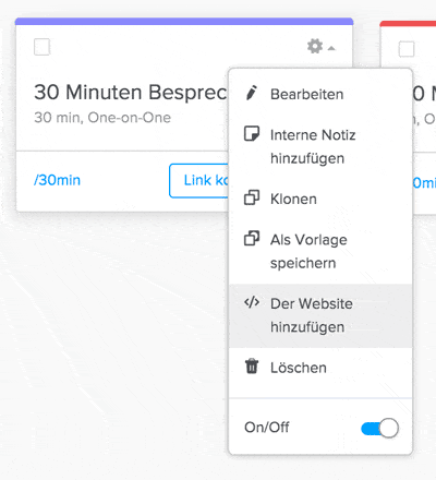 Integration in die eigene Webseite