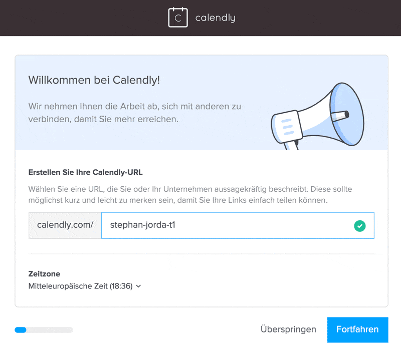 Calendly Name festlegen