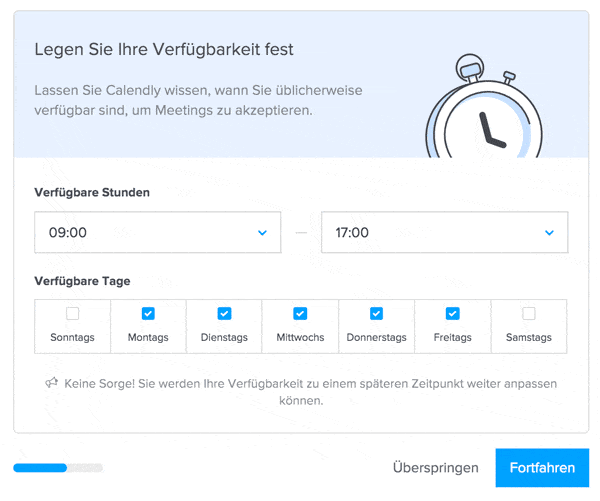 Verfügbarkeiten einstellen