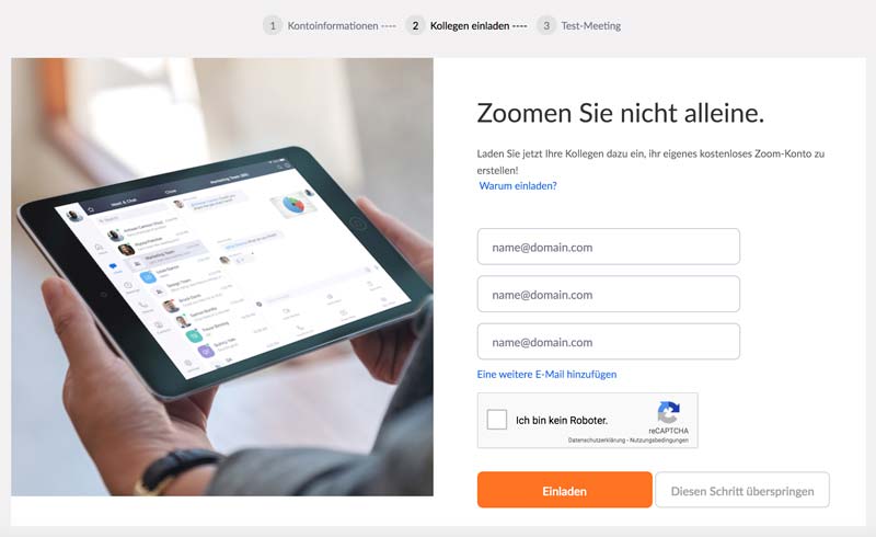 Bekannte einladen