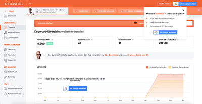ubersuggest Ubersuggest - Keyword recherche tool